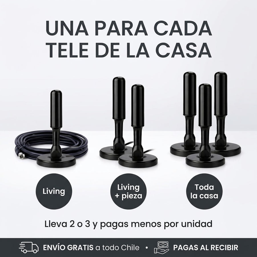 Pack de 1, 2 y 3 antenas