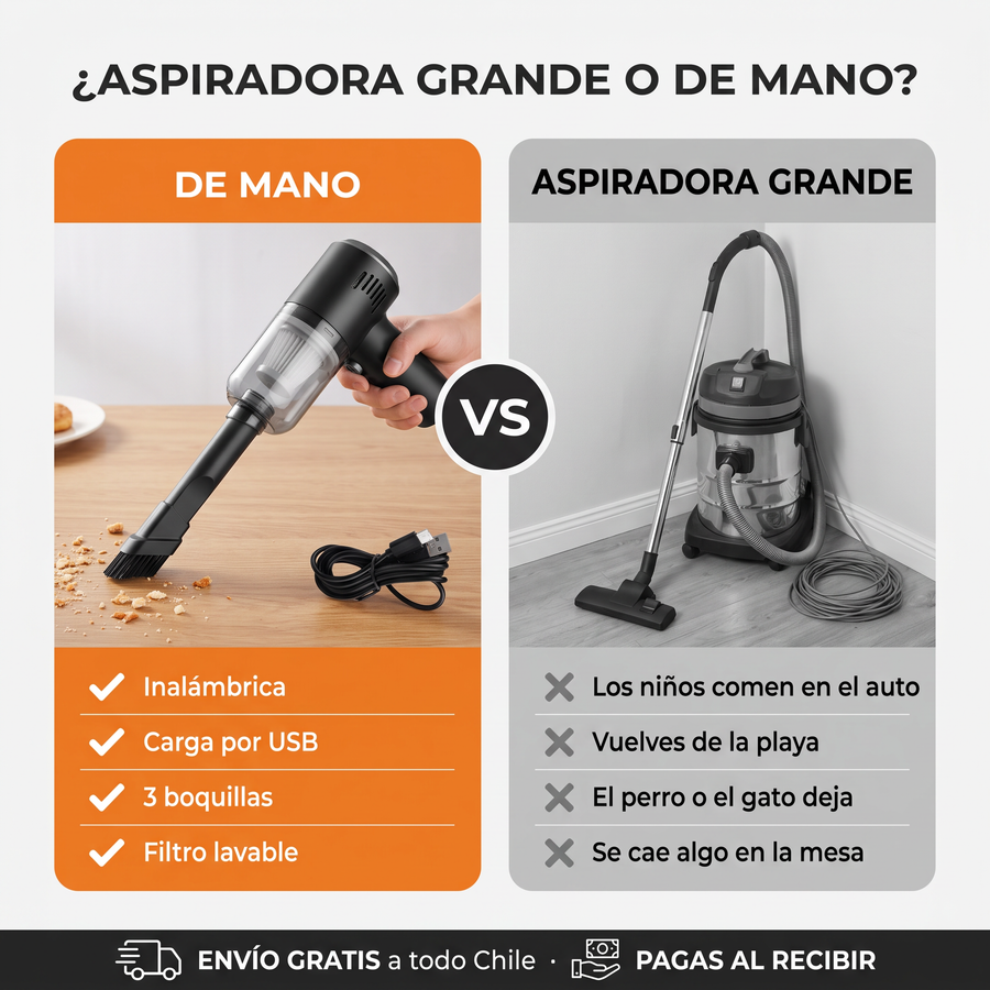 La aspiradora vs aspiradora grande