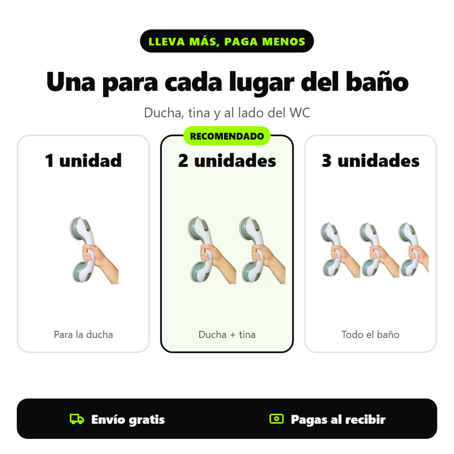 Pack de 1, 2 y 3 agarraderas