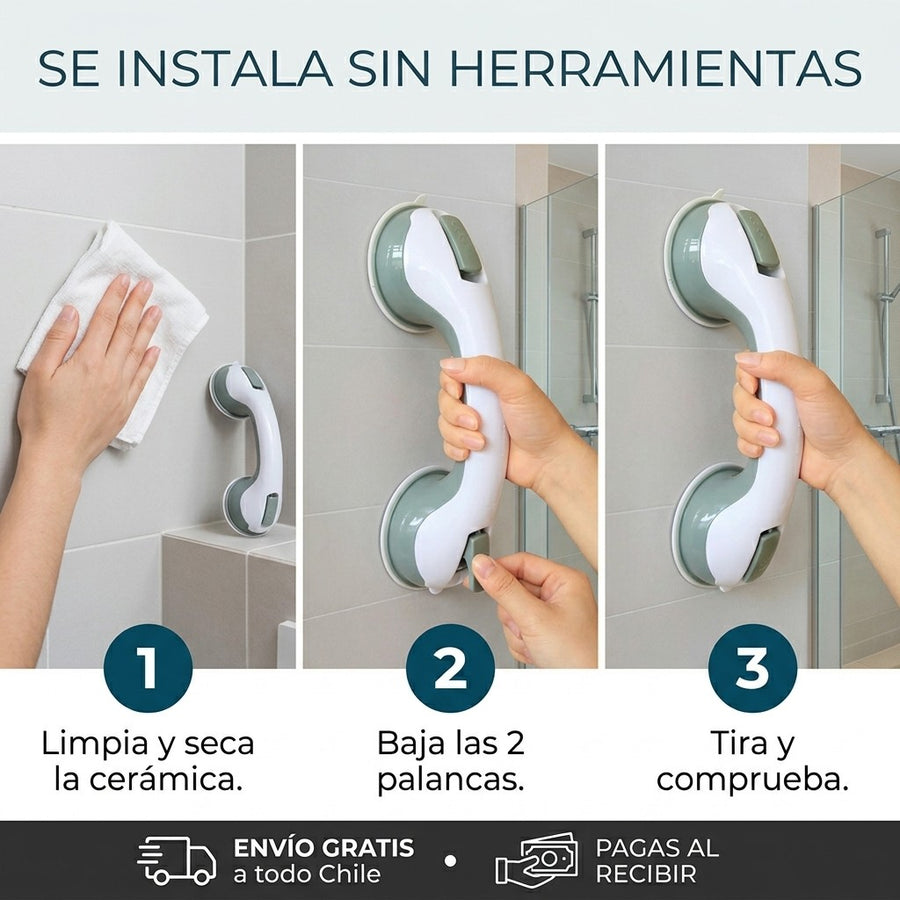 Cómo se instala la agarradera en 3 pasos