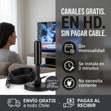 TeleGo, antena TV digital con base imantada, con persona usándola
