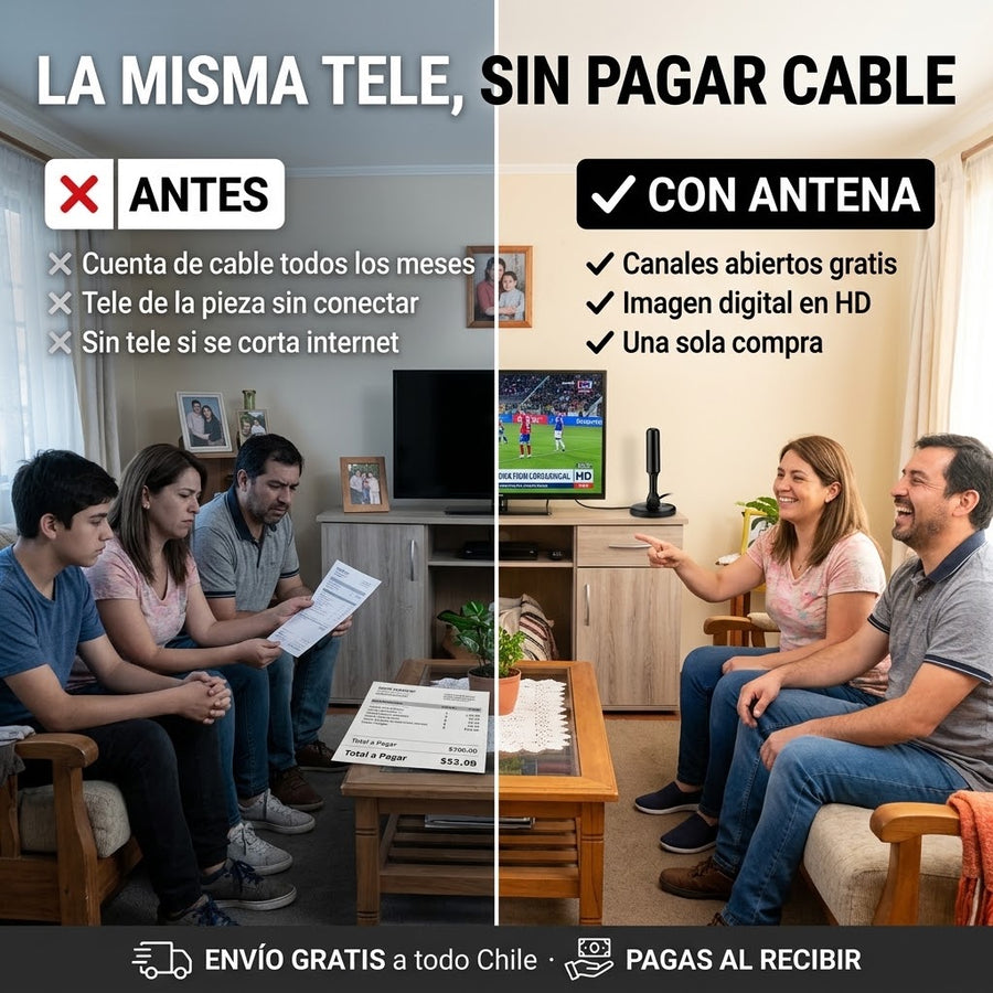 Antes y después: la misma tele sin pagar cable