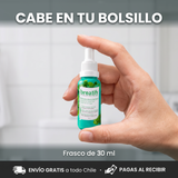 El frasco de 30 ml en la mano