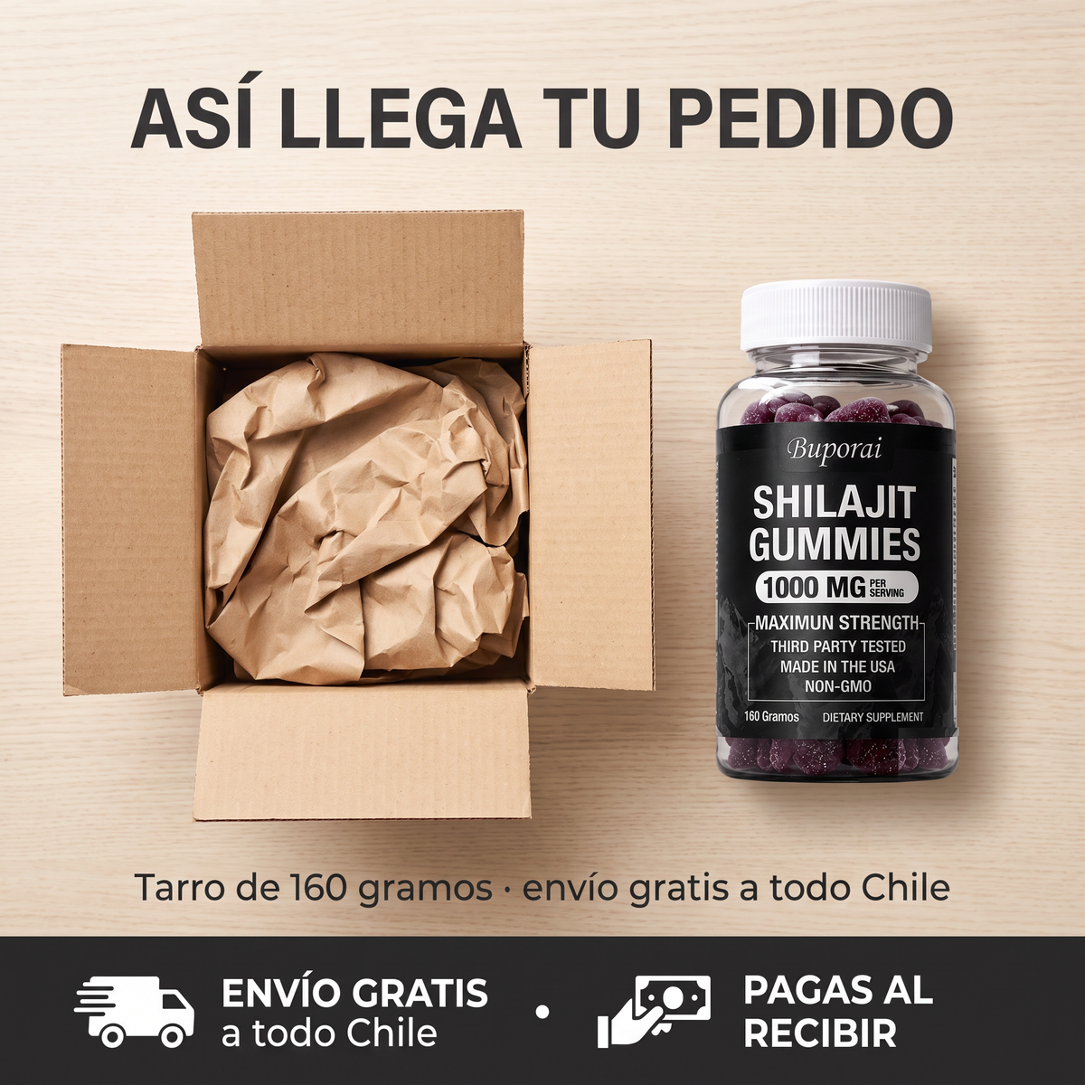 Así llega tu pedido: caja y tarro